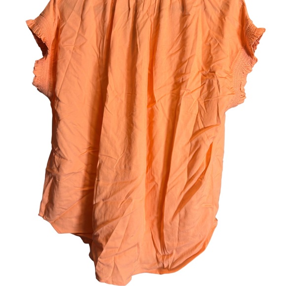 Coral V-Neck Women's Top - Picture 5 of 5